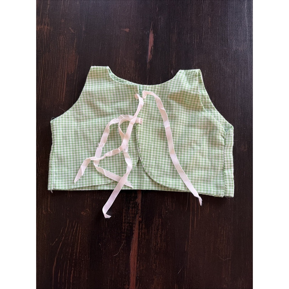 Cabbage Patch Kids / Doll Green & White Checkered Vest Top CPK 04